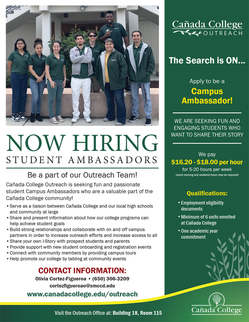 Now Hiring Ambassador Flyer